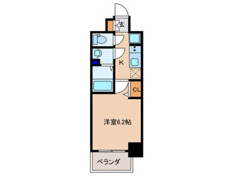間取図 ﾌﾟﾚｻﾝｽ天神橋筋六丁目ｳﾞｫﾜｰﾙ