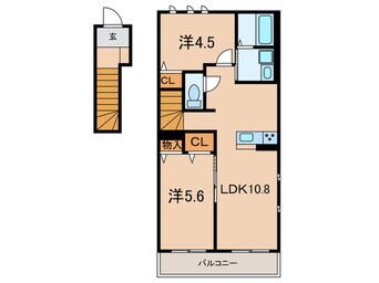 間取図 フェリス西岡本