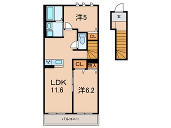 間取図 フェリス西岡本
