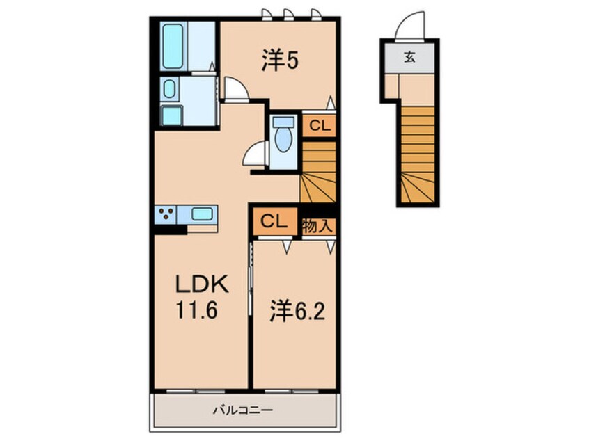 間取図 フェリス西岡本