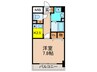 グラヴｲ-ル 1Kの間取り