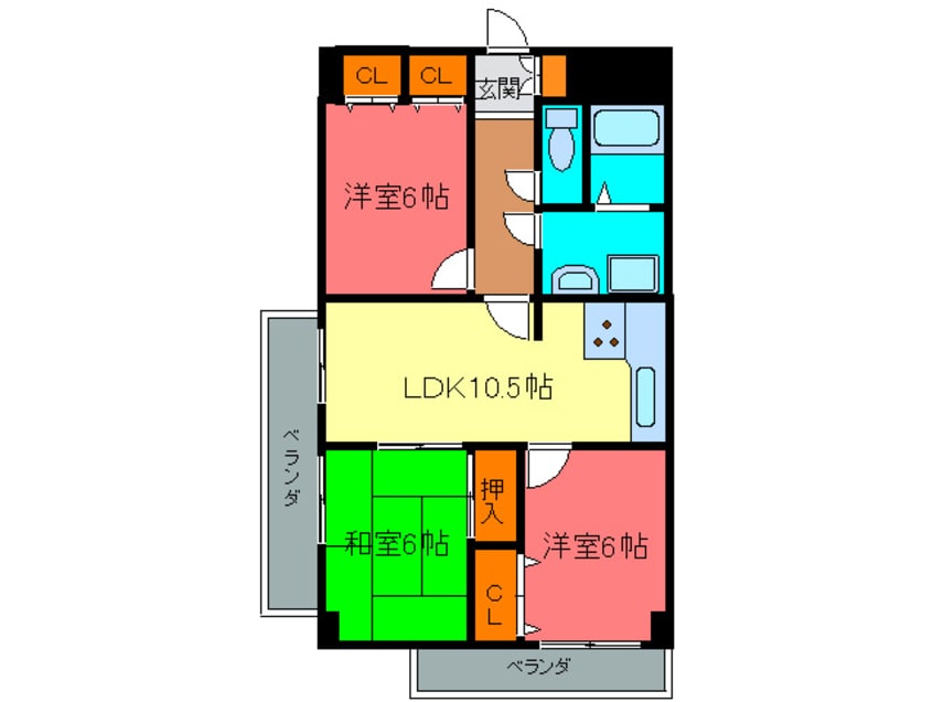 間取図 インペリアル花屋敷