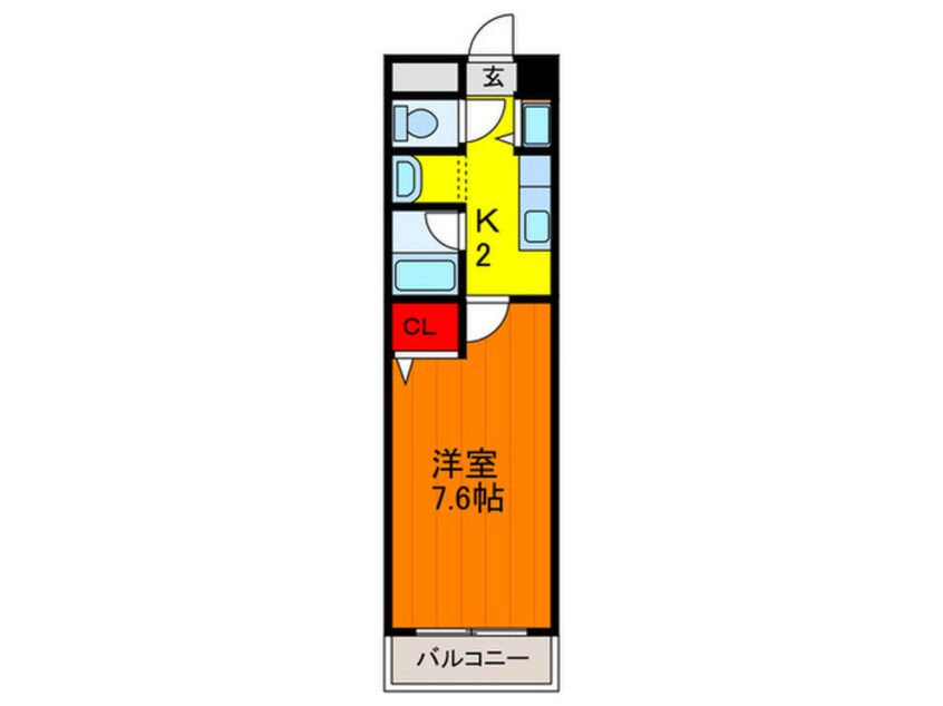 間取図 クレ－ル鶴見