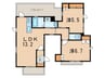 カルム中町 2LDKの間取り