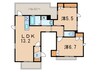 カルム中町 2LDKの間取り