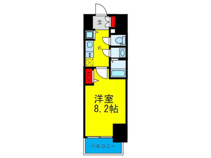 間取り図 プライムアーバン御堂筋本町