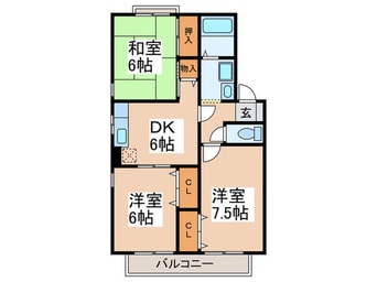 間取図 エクセレント陵Ｂ棟