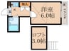 シネマ御陵 1Kの間取り