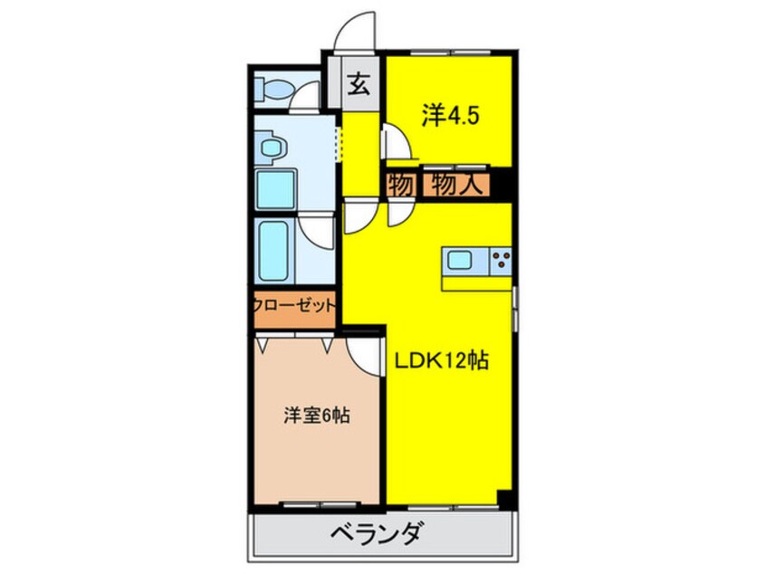 間取図 パティオ北加賀屋
