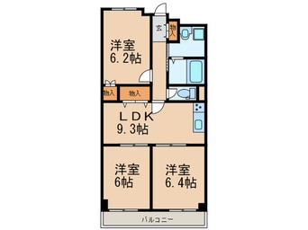間取図 パティオ北加賀屋