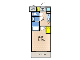 間取図 ｴｽﾘｰﾄﾞ神戸兵庫駅ﾏﾘｰﾅｽｸｴｱ(411)