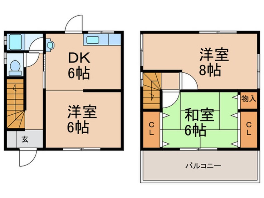 間取図 MAYUMIハウス202号館長尾元町