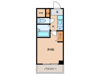間取図 ｴｽﾘｰﾄﾞ三宮ﾌﾗﾜｰﾛｰﾄﾞ(206)