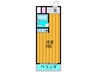 セゾン若松 1Rの間取り