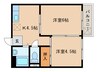 鎌田マンション 2Kの間取り