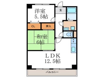 間取図 Ｋｸﾞﾗﾝﾄﾞ樋爪