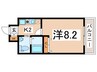 CASSIA天王寺東 1Kの間取り