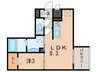 AQUILA上筒井 1LDKの間取り