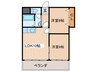 マンションサンパール 2LDKの間取り