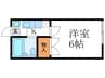 ベルハイツ花園 1Kの間取り