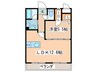 エヴァーホワイト 1LDKの間取り