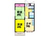 パラシオン西町 2DKの間取り