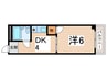 エイサイハイム 1DKの間取り