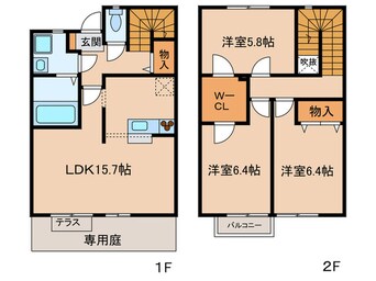 間取図 ＣＡＳＡ　ＢＬＡＮＣＡ　Ｂ棟