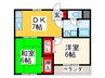 第２エイサイハイム 2DKの間取り