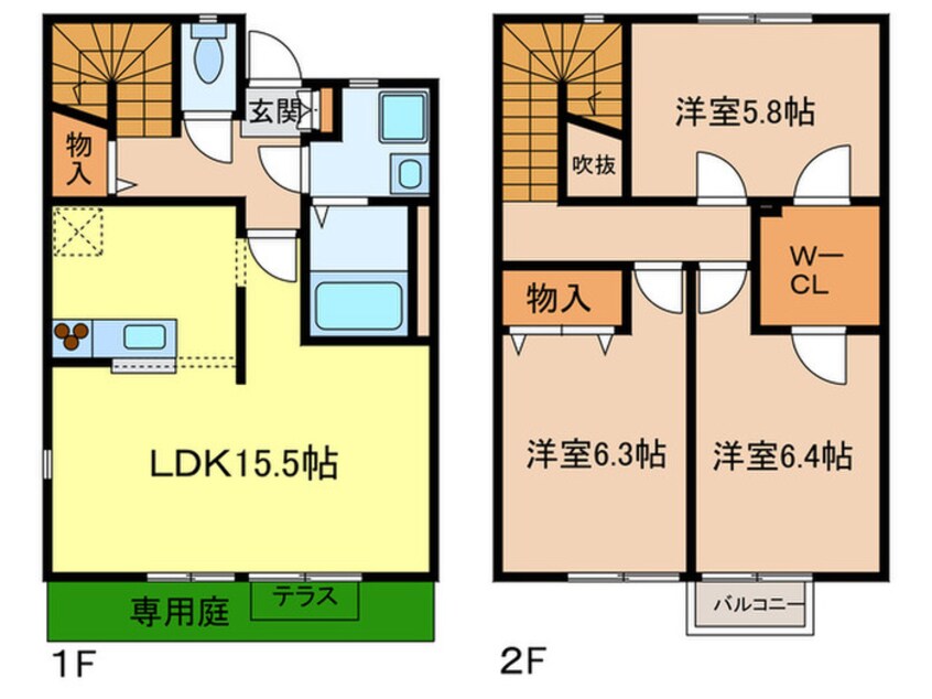 間取図 ＣＡＳＡ　ＢＬＡＮＣＡ　Ａ棟