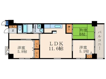 間取図 グランウエスト綾小路