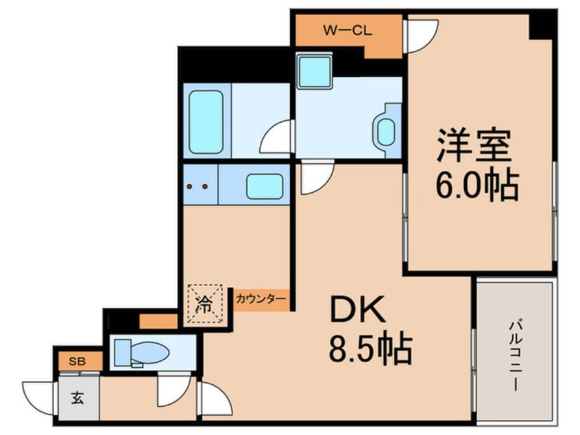 間取図 ｴｽﾃﾑﾌﾟﾗｻﾞ梅田・中崎町Ⅱ(504)