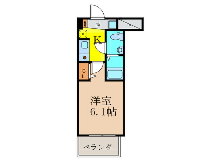 間取図 ｱｸﾛｽ神戸住吉ｽﾃｰｼｮﾝﾌﾛﾝﾄ(303)