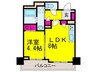 CORAL KOTOBUKI踞尾 1LDKの間取り