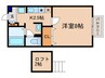 ティアラＲｏｏｍユキ 1Kの間取り