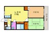 プリベール上桂 2LDKの間取り