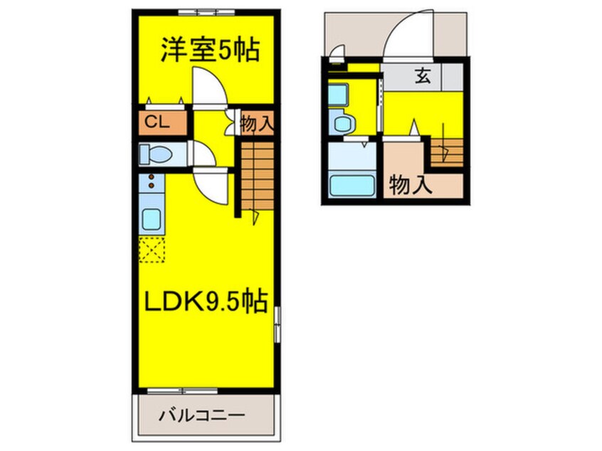 間取図 ﾌｼﾞﾊﾟﾚｽｻﾝ