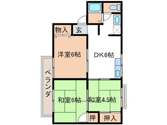 間取図 セジュ－ルエクレアＢ