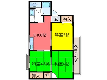 間取図 セジュ－ルエクレアＢ