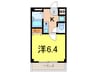ﾜｲｽﾞｺｰﾄ吉富 1Kの間取り