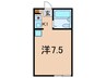 アドヴァンス２１ 1Kの間取り
