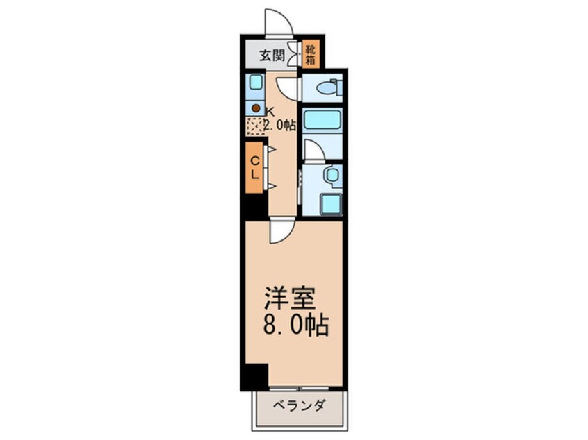 間取図 ヴォルベ－ル中崎