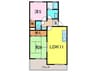 ファミ－ル高木Ｂ棟 2LDKの間取り