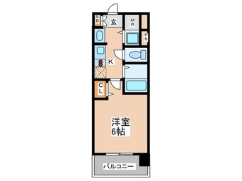 間取図 プレサンス難波元町(605)