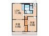 ハイツ西町 2LDKの間取り