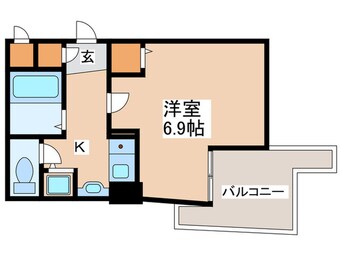 間取図 プレサンス難波OCAT前（408）