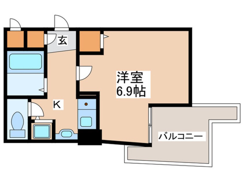 間取図 プレサンス難波OCAT前（408）