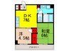 アメニティ豊中 2DKの間取り