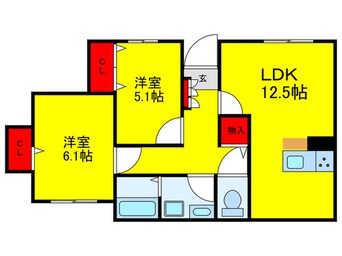 間取図 東野田町5丁目貸家