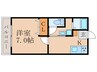 望月コーポ 1Kの間取り